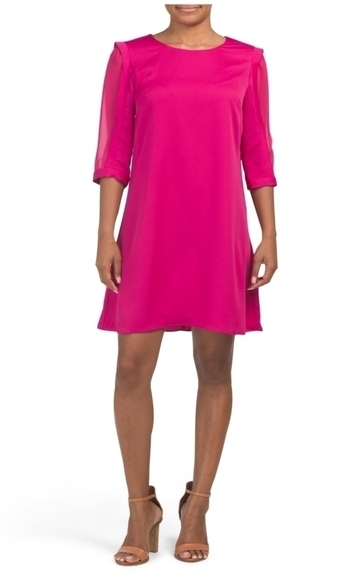Alton Gray Three Quarter Sleeve Dress - Picture 1 of 16